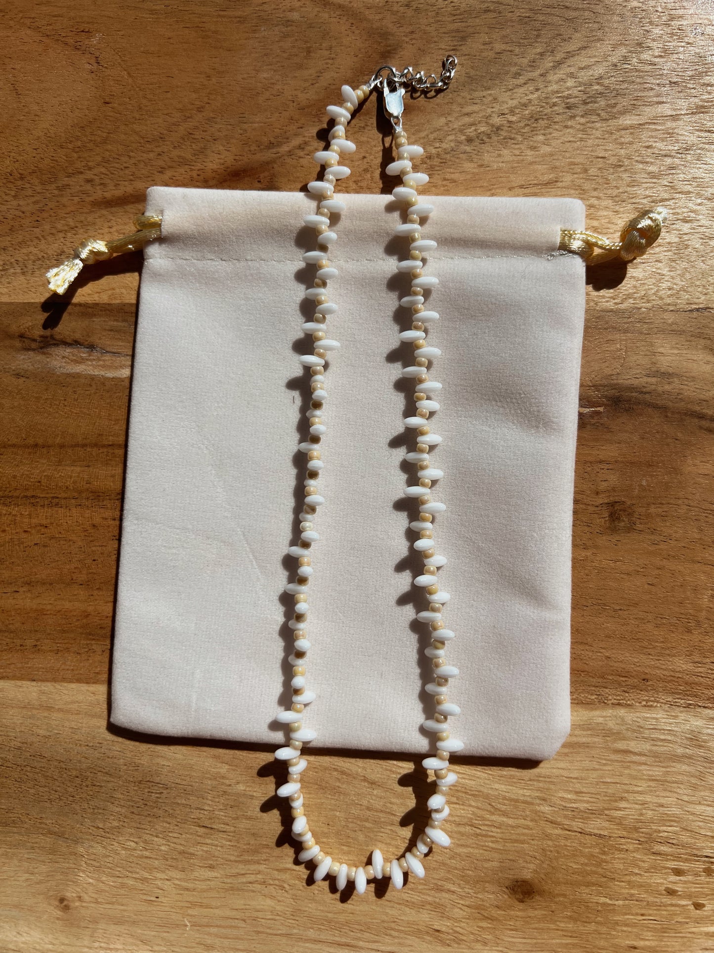 Gypsy Beaded Choker - Beige