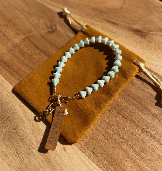 Bloom Beaded Bracelet - Mint