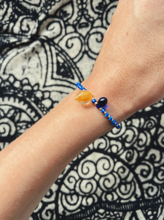 Fiesta Beaded Bracelet - Cobalt