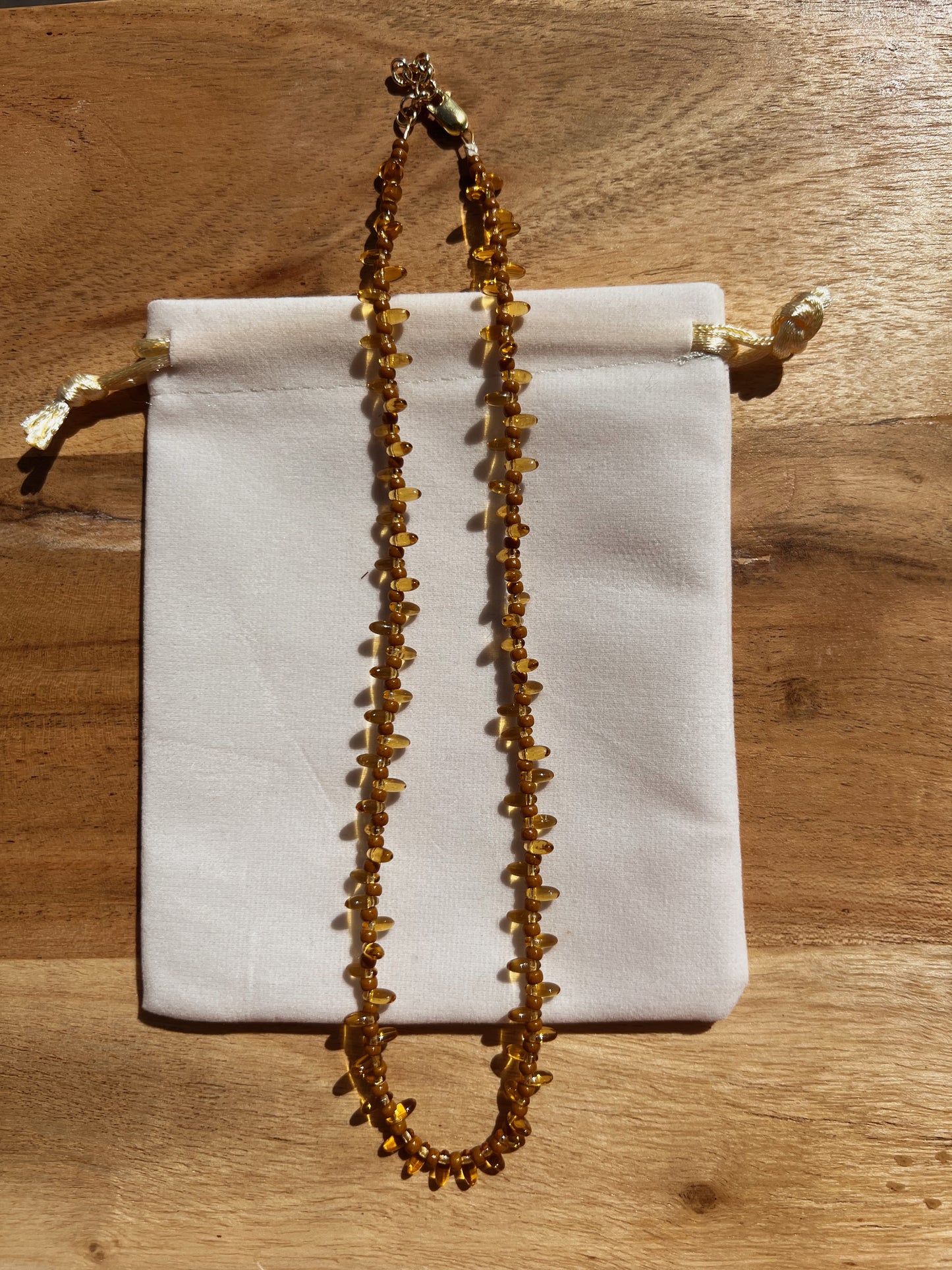 Gypsy Beaded Choker - Topaz
