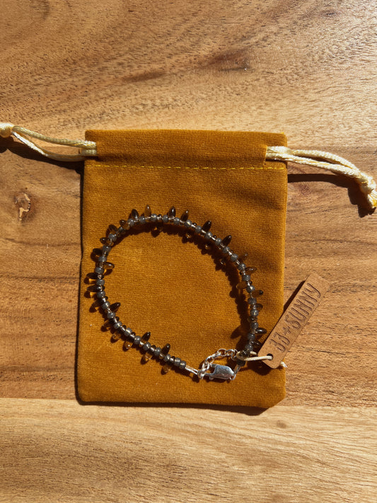 Gypsy Beaded Bracelet - Smoke