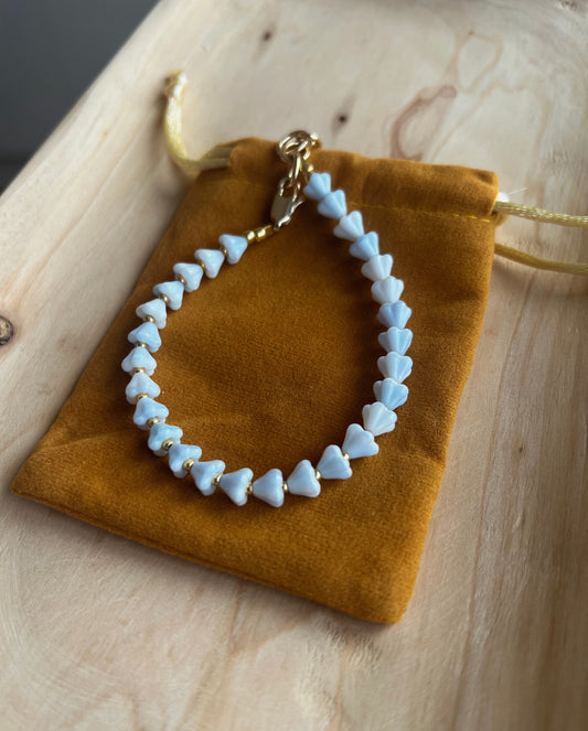 Bloom Beaded Bracelet - Baby Blue image 1