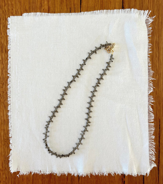 Gypsy Beaded Necklace - Smoke image 0