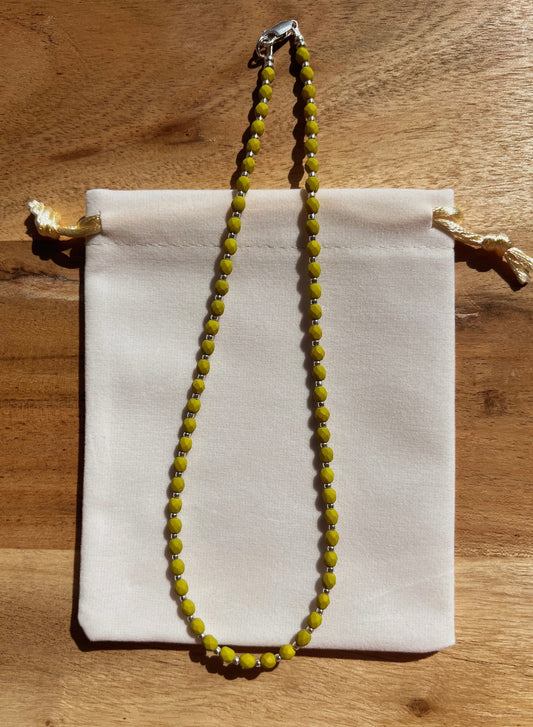 Crystal Beaded Choker - Chartreuse