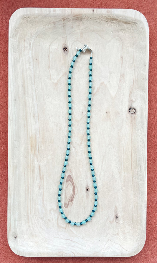 Gemstone Beaded Necklace - Green Aventurine