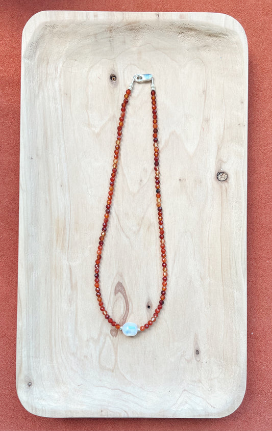 Carnelian Beaded Choker