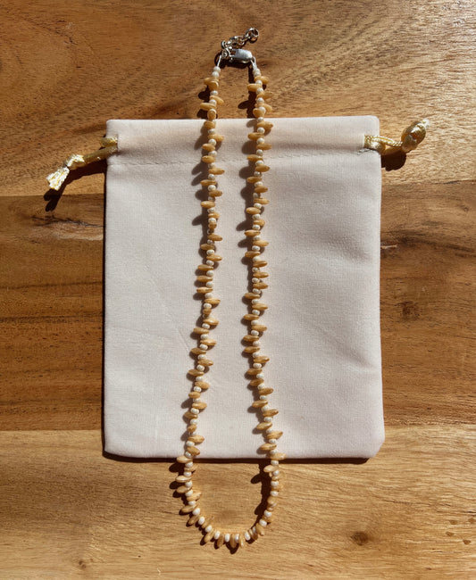 Gypsy Beaded Choker - Crème