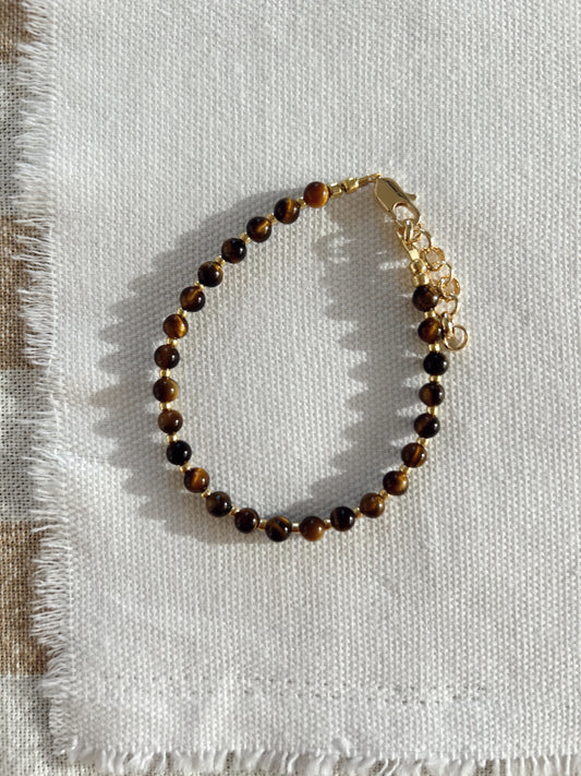 Gemstone Beaded Bracelet - Tigers Eye image 0