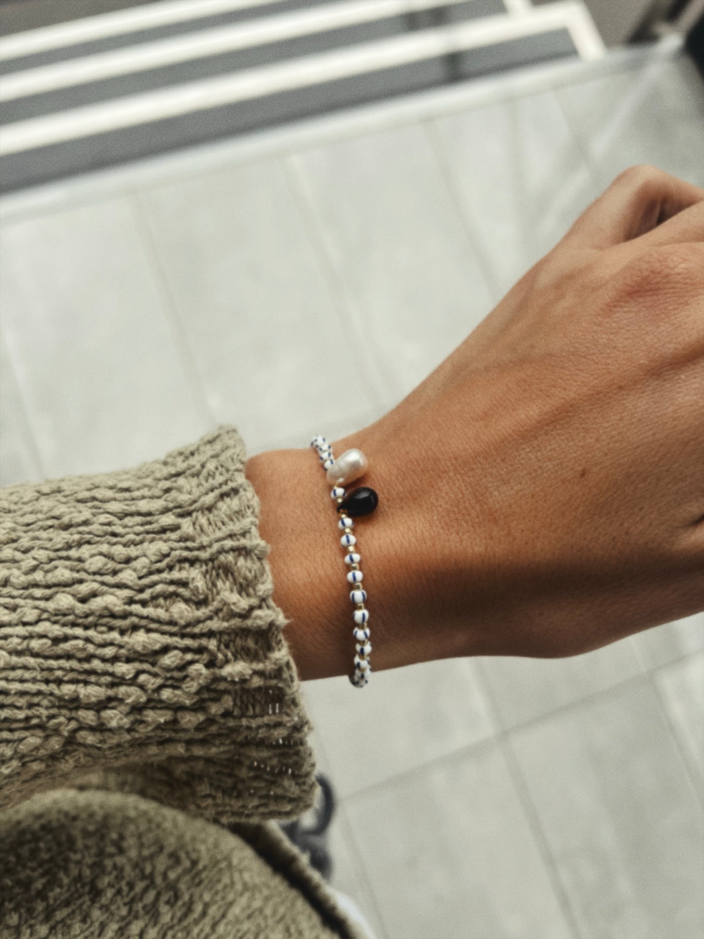 Fiesta Beaded Bracelet - White