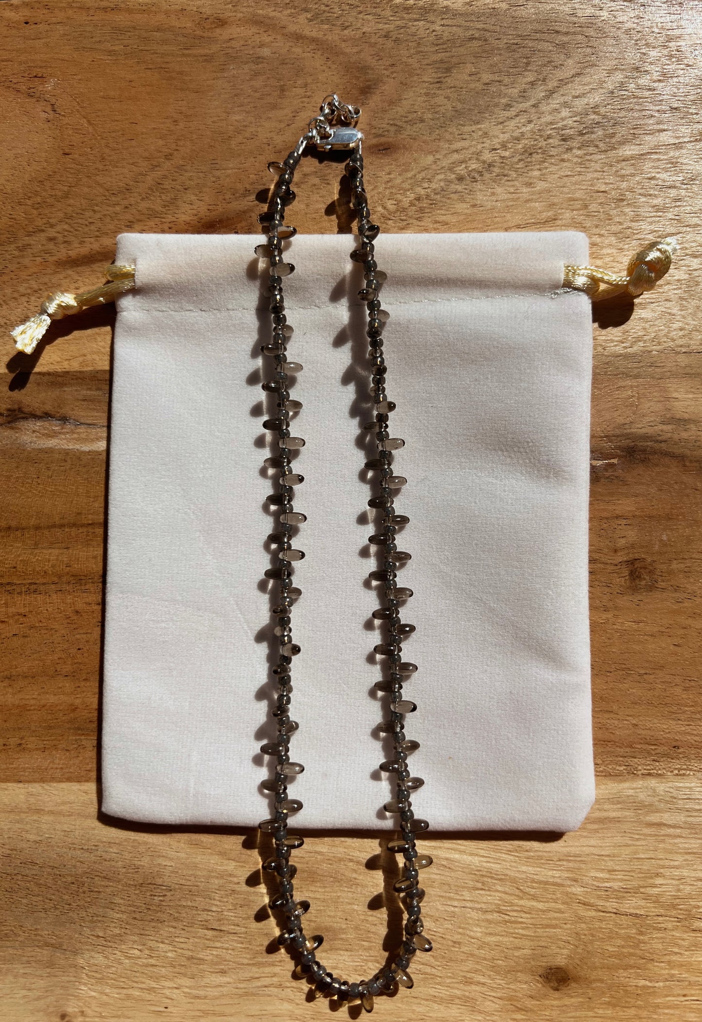 Gypsy Beaded Choker - Smoke