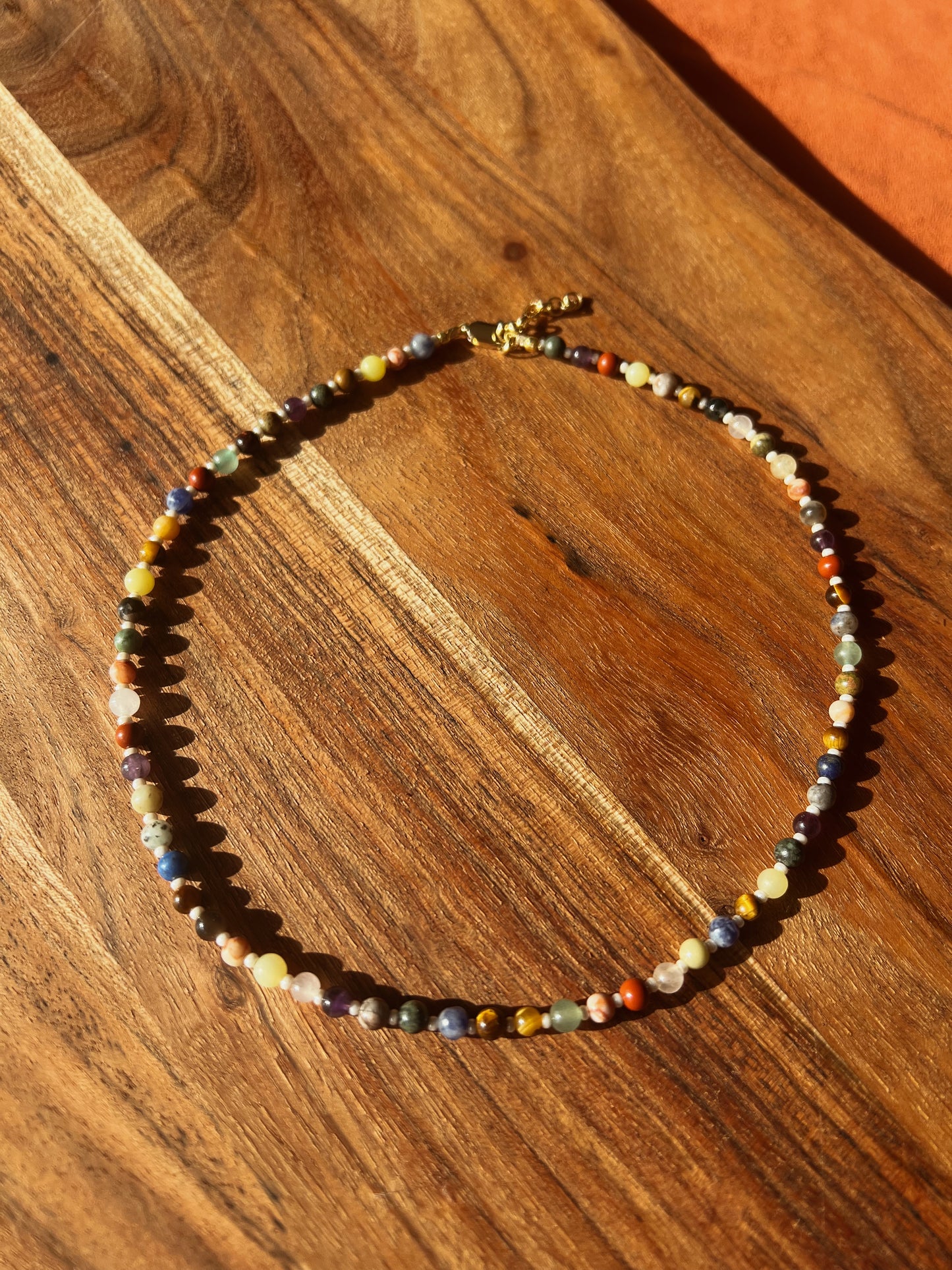 Gemstone Beaded Necklace - Multi-stone