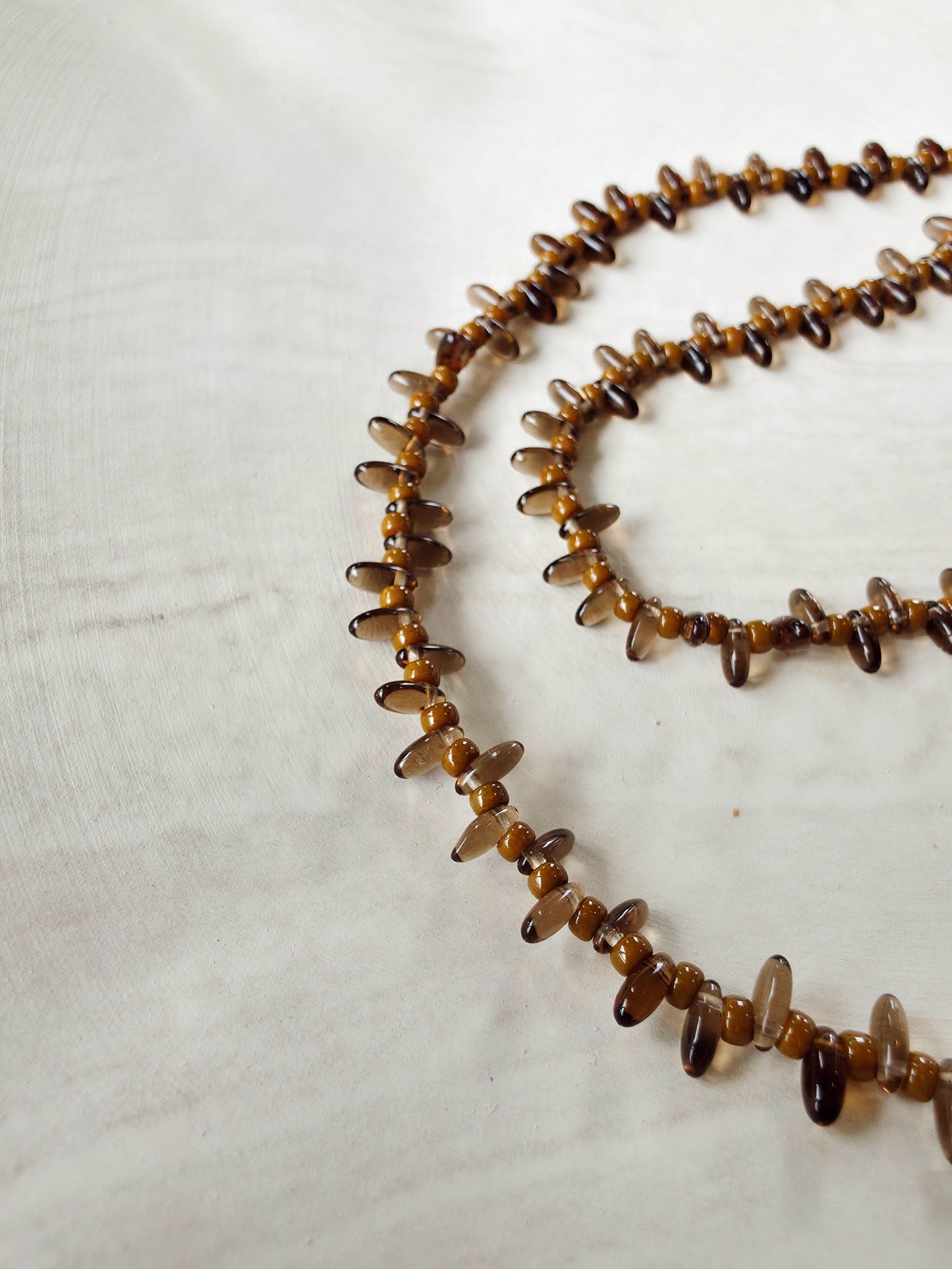 Gypsy Beaded Choker - Dark Topaz