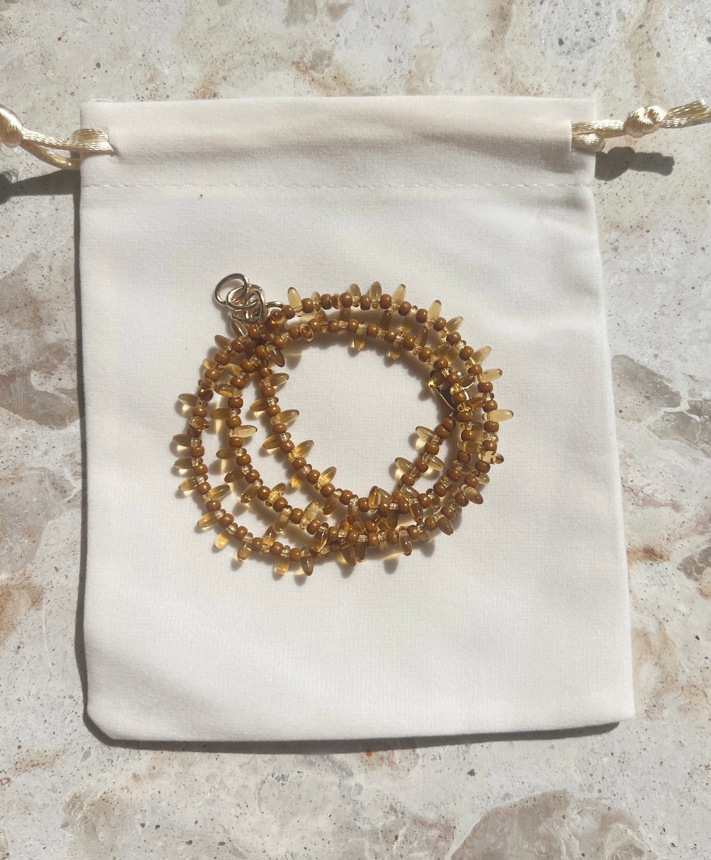 Gypsy Beaded Choker - Topaz