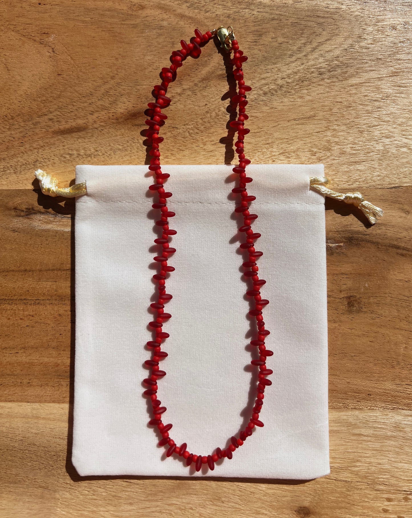 Gypsy Beaded Choker - Chilli