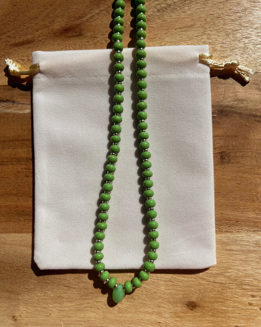 Beaded Necklace - Lime