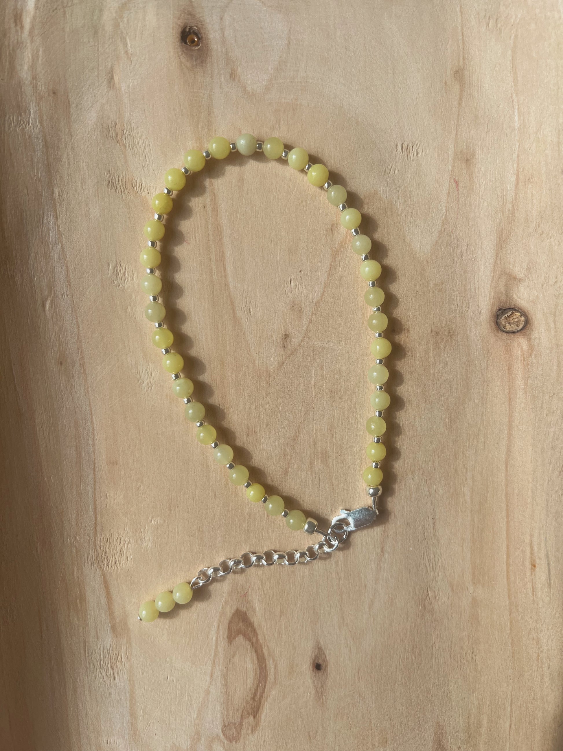 Gemstone Anklet - Olive Jade  image 3