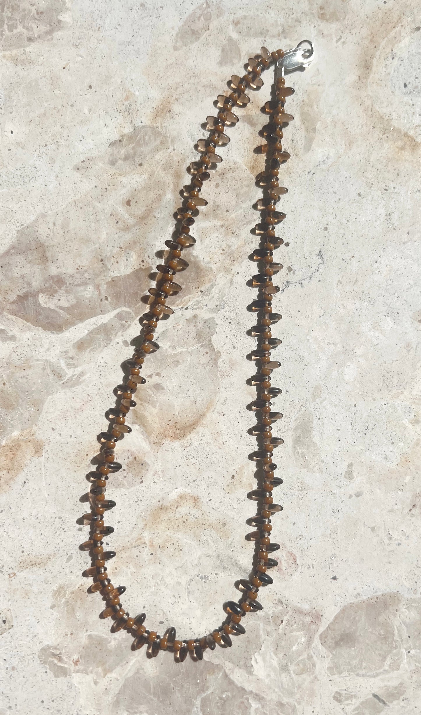 Gypsy Beaded Choker - Dark Topaz