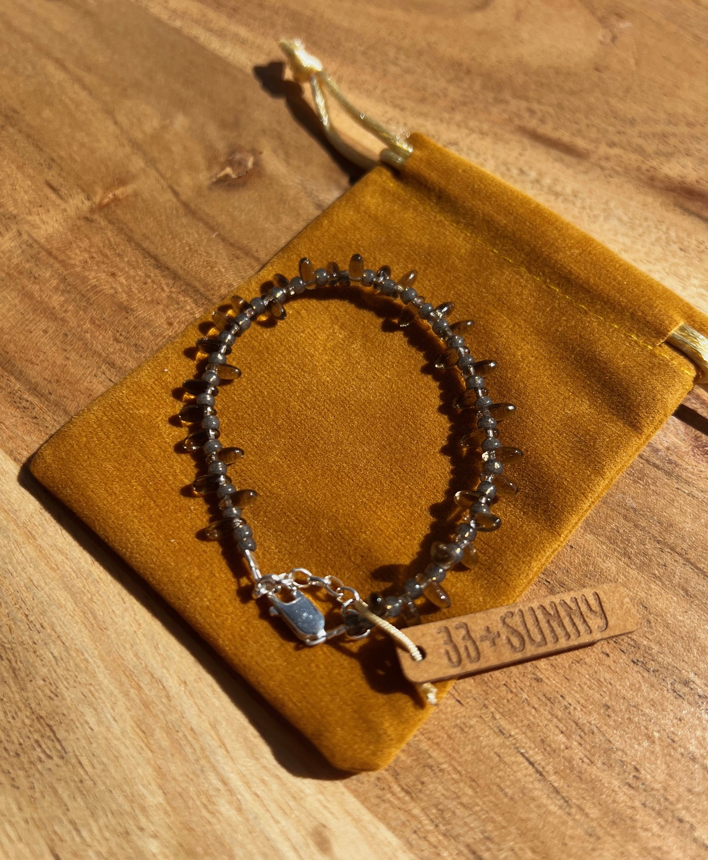 Gypsy Beaded Bracelet - Smoke