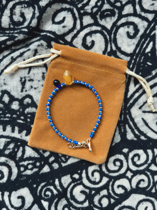 Fiesta Beaded Bracelet - Cobalt