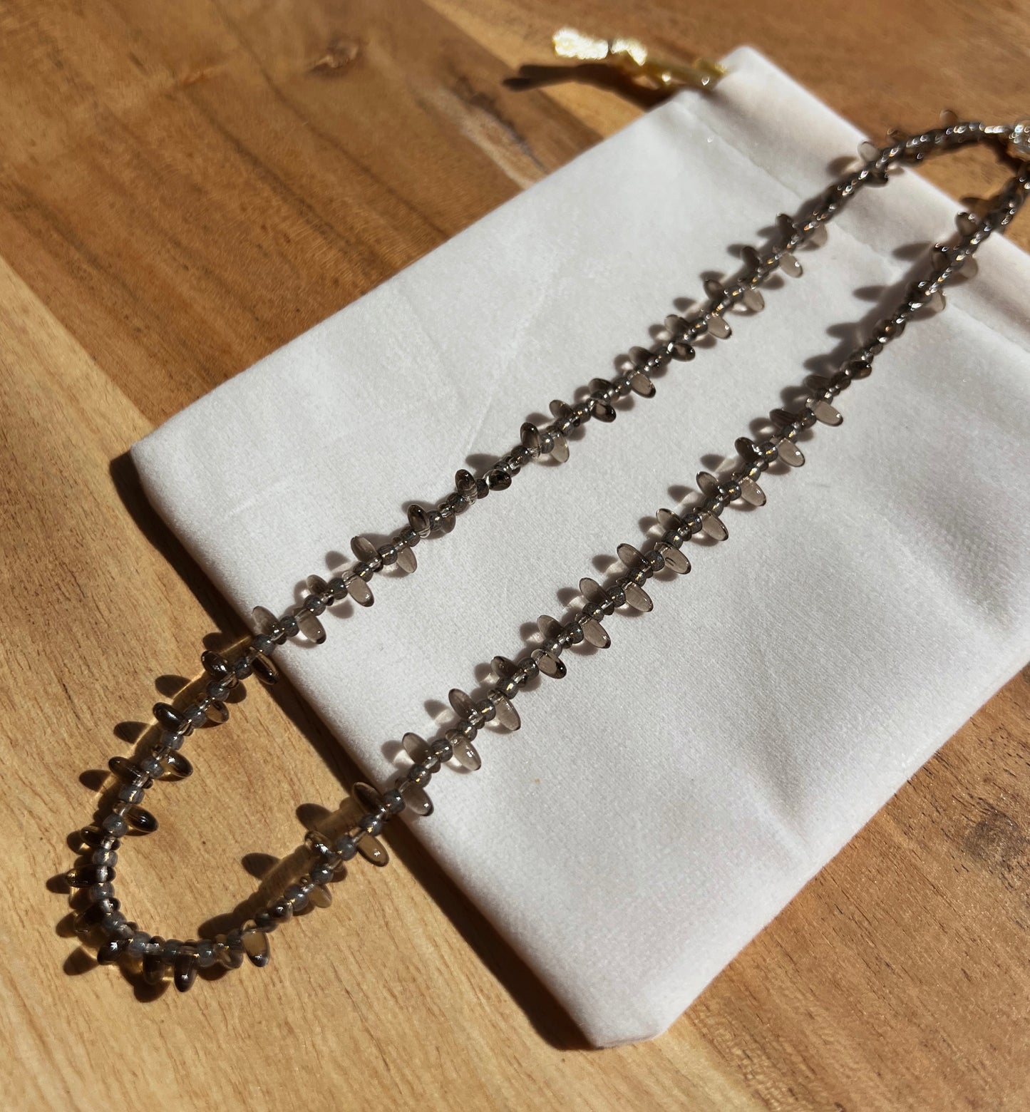 Gypsy Beaded Choker - Smoke