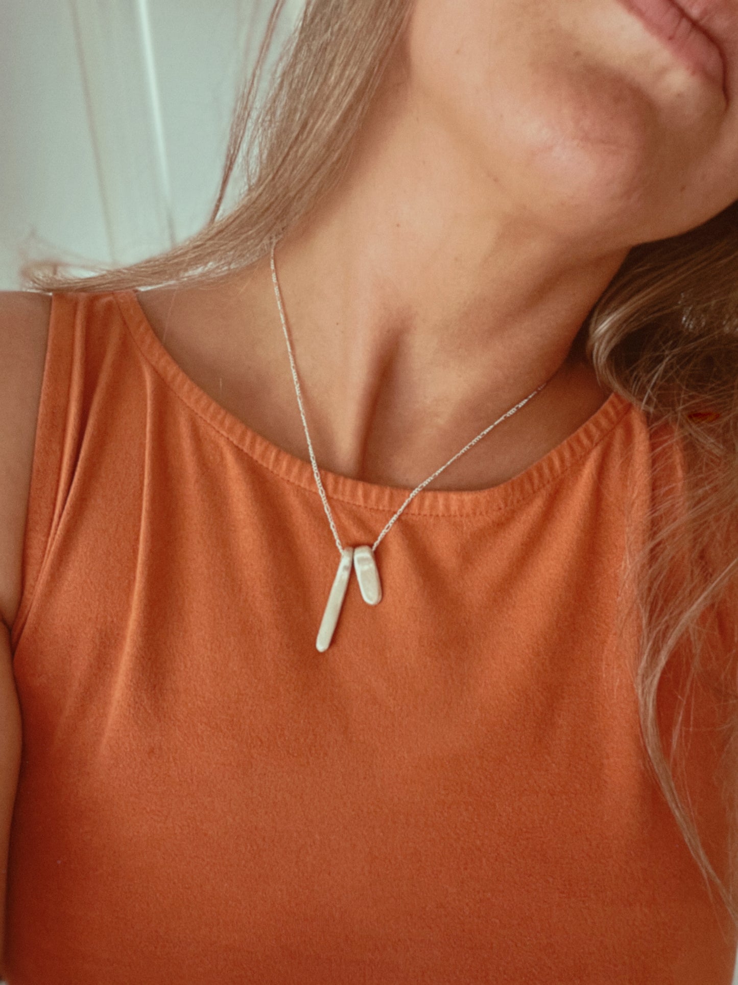 Seed Pendant Necklace • Solid Sterling Silver