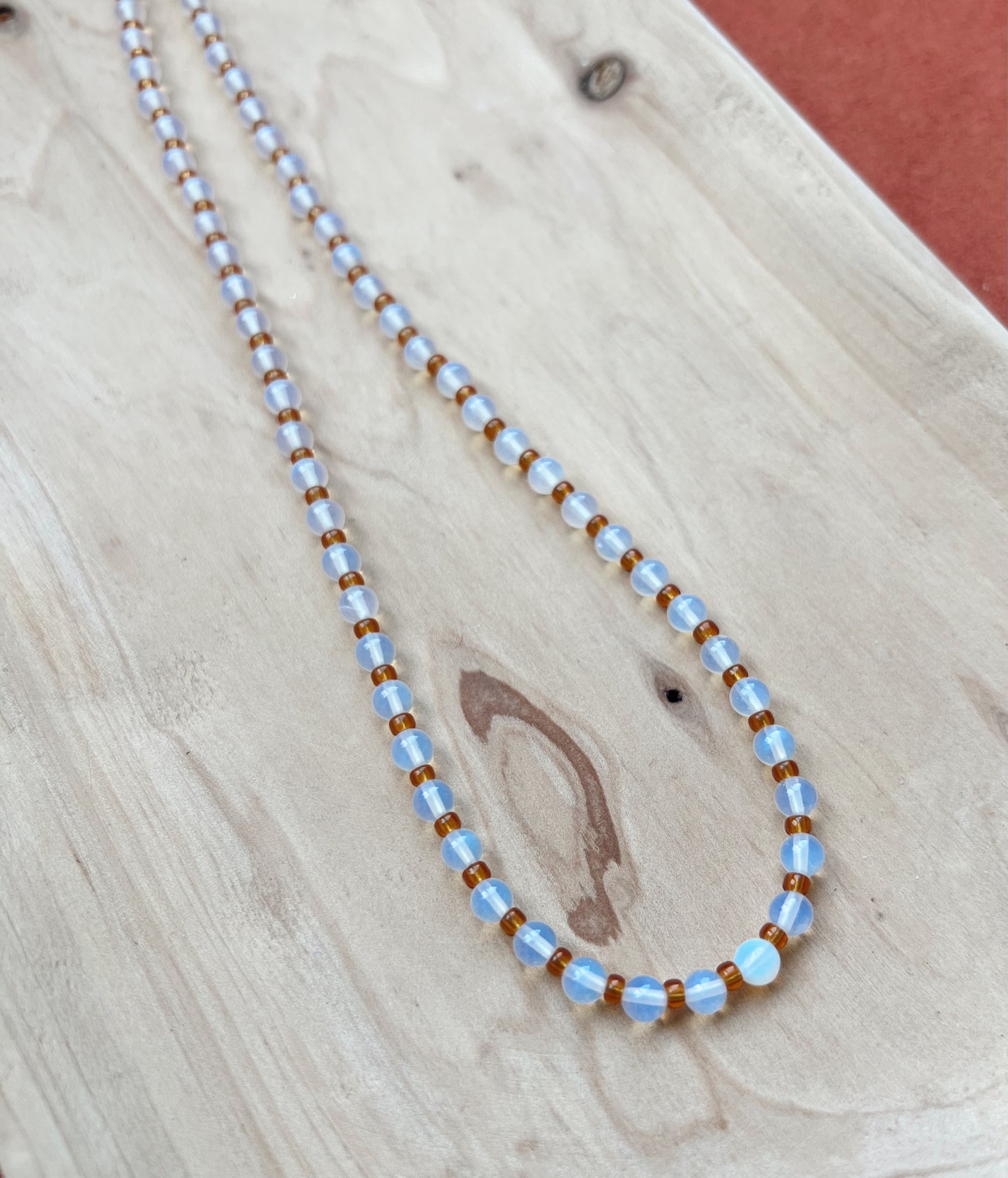 Gemstone Beaded Necklace - Opalite