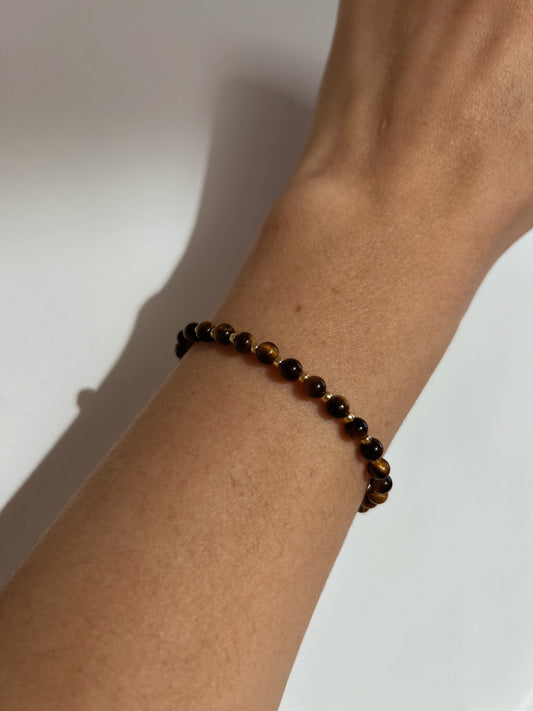 Gemstone Beaded Bracelet - Tigers Eye  image 2