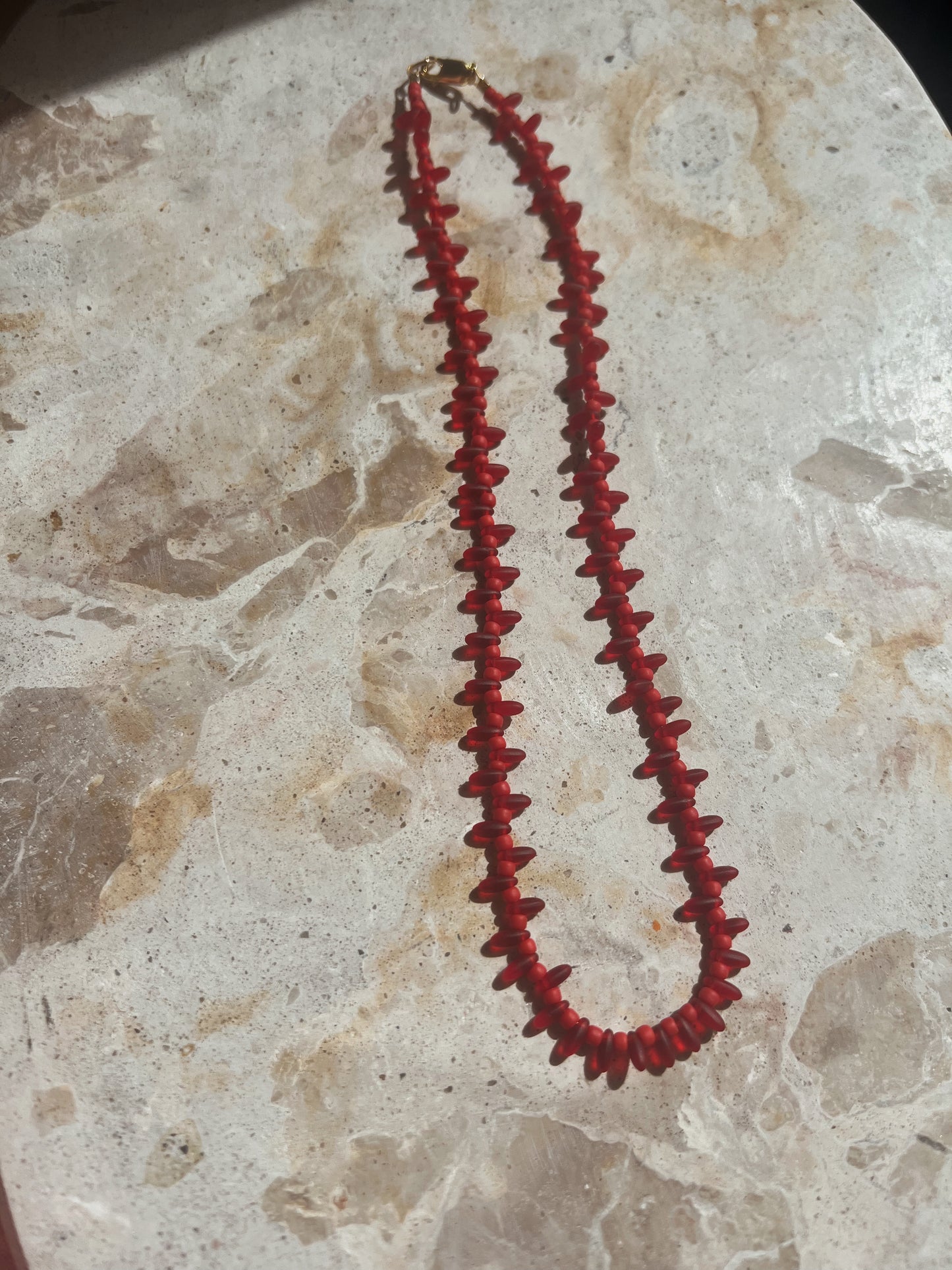 Gypsy Beaded Choker - Chilli