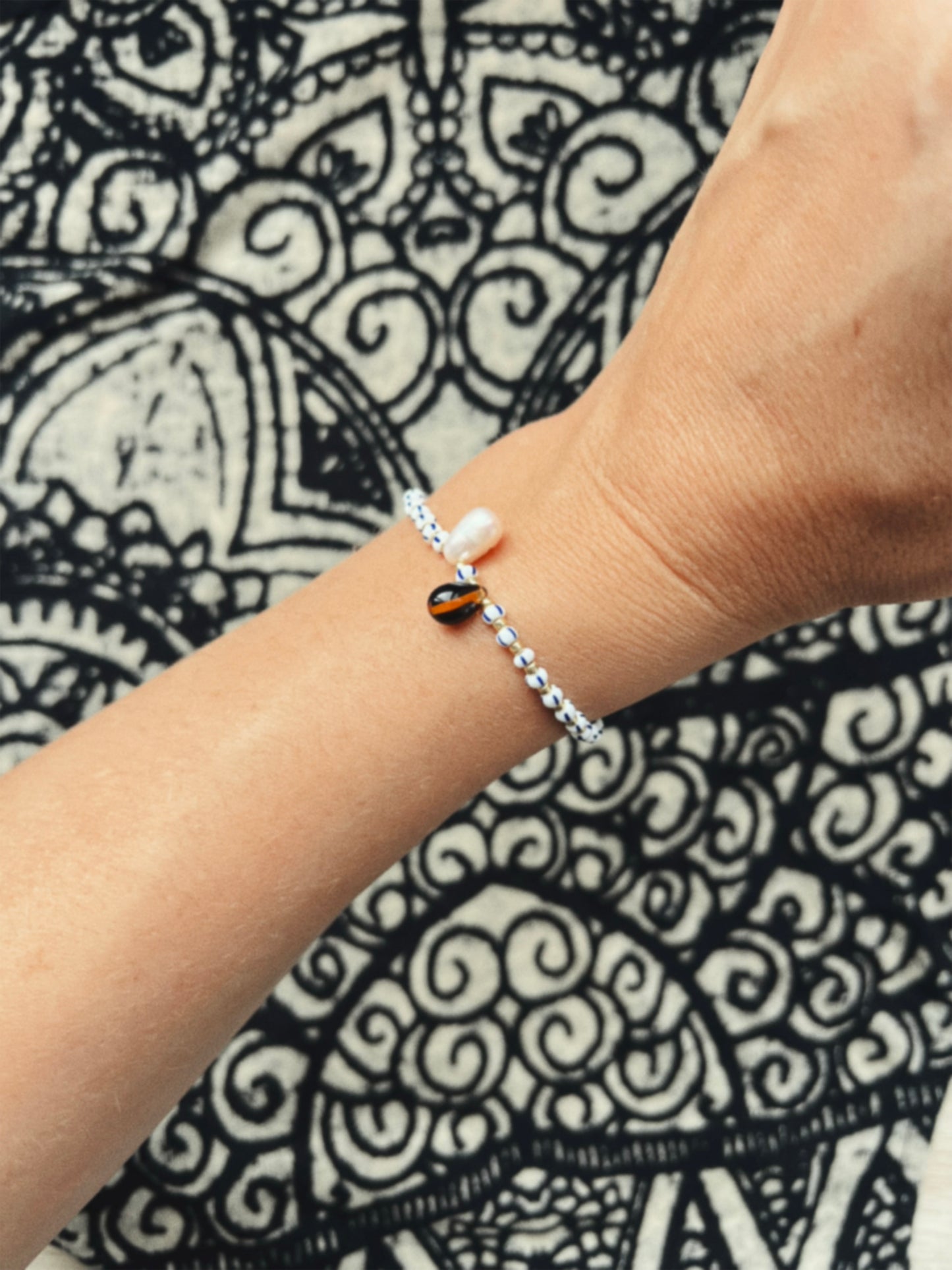 Fiesta Beaded Bracelet - White