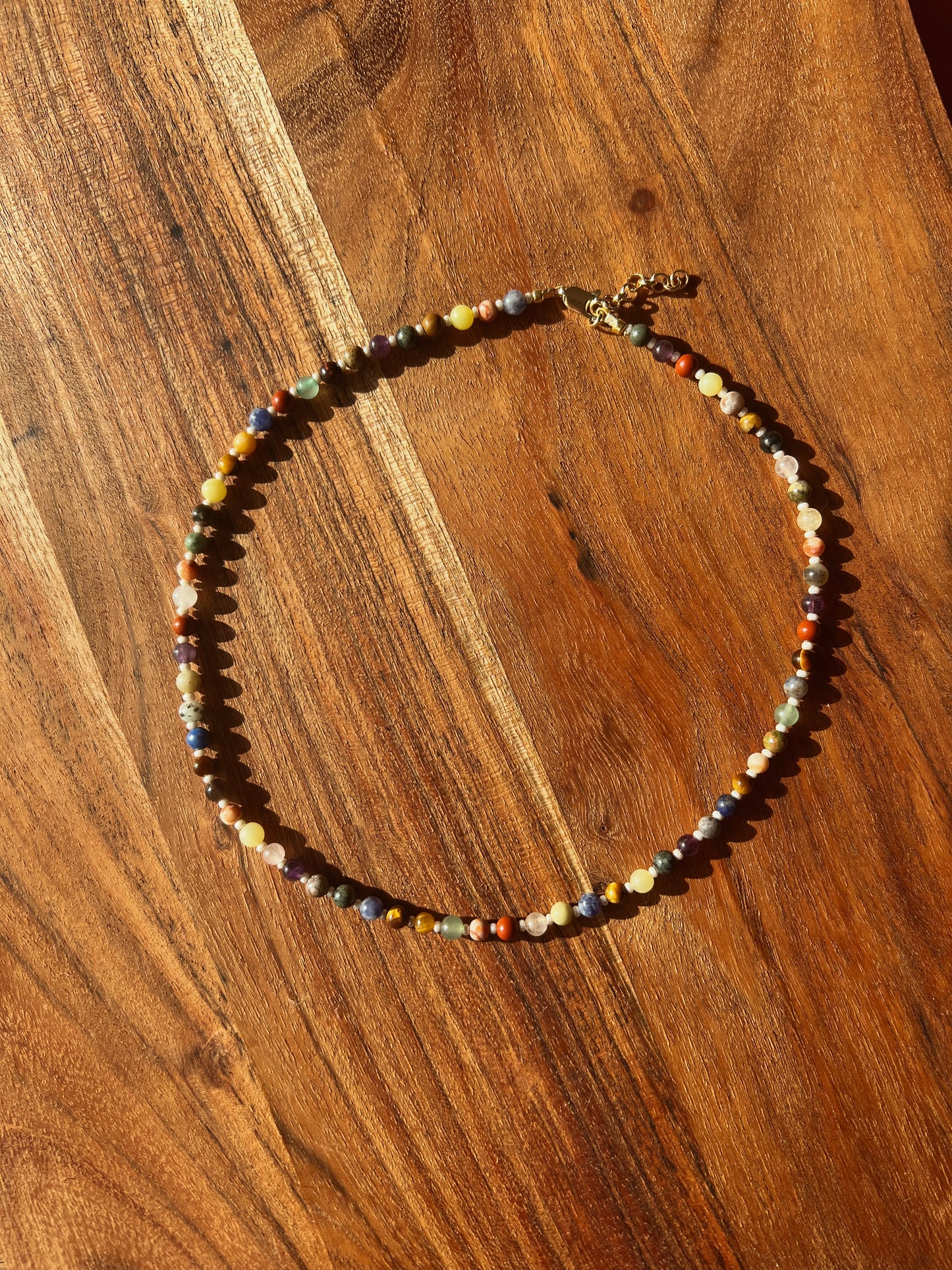Gemstone Beaded Necklace - Multi-stone