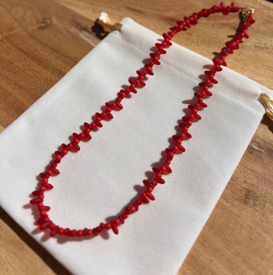 Gypsy Beaded Choker - Chilli