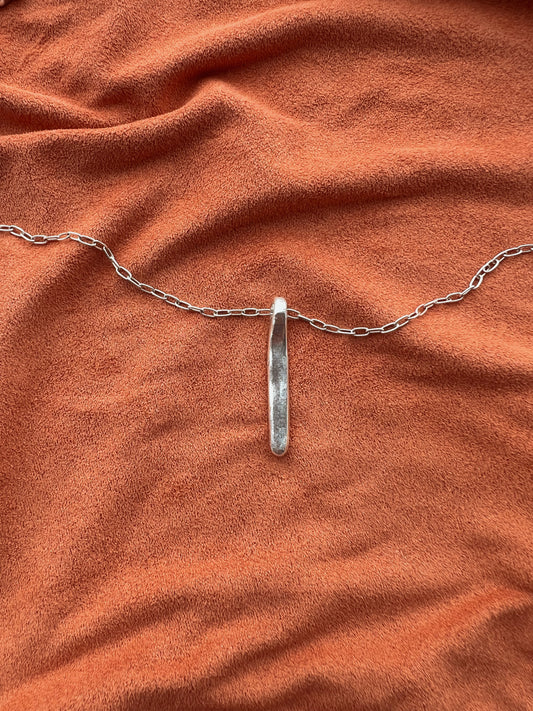 Pillar Pendant Necklace • Solid Sterling Silver