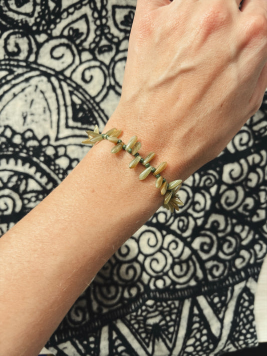 Elka Beaded Bracelet - Forest