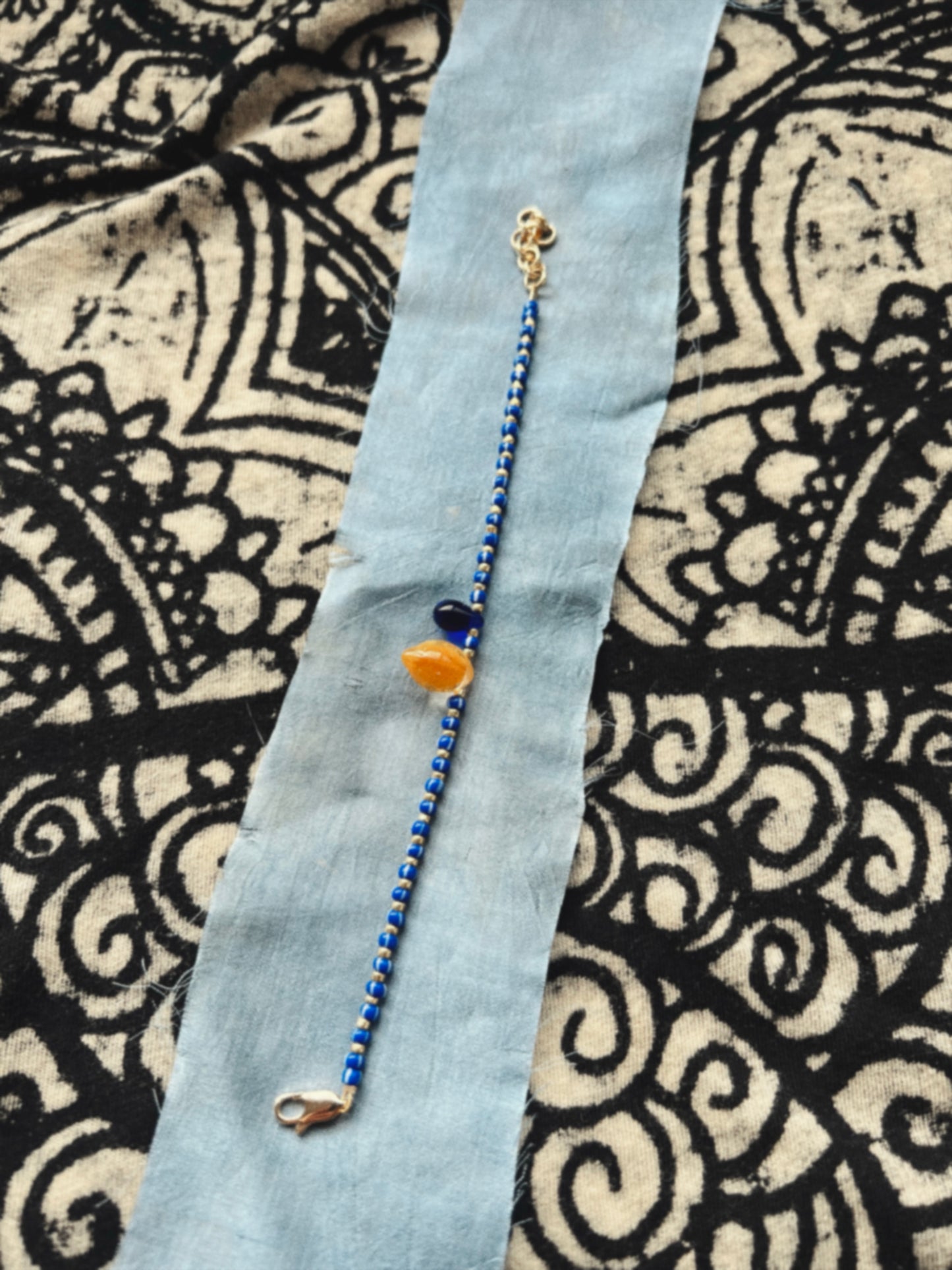 Fiesta Beaded Bracelet - Cobalt